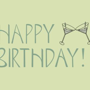 Martini Cheers - Green Olive